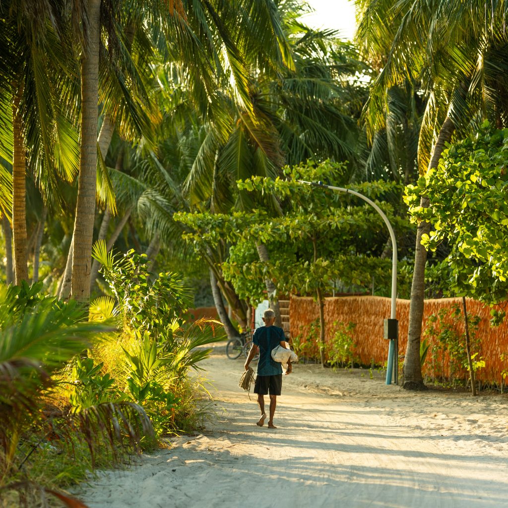 Uneven sandy path e-bike hazard Gili Islands
