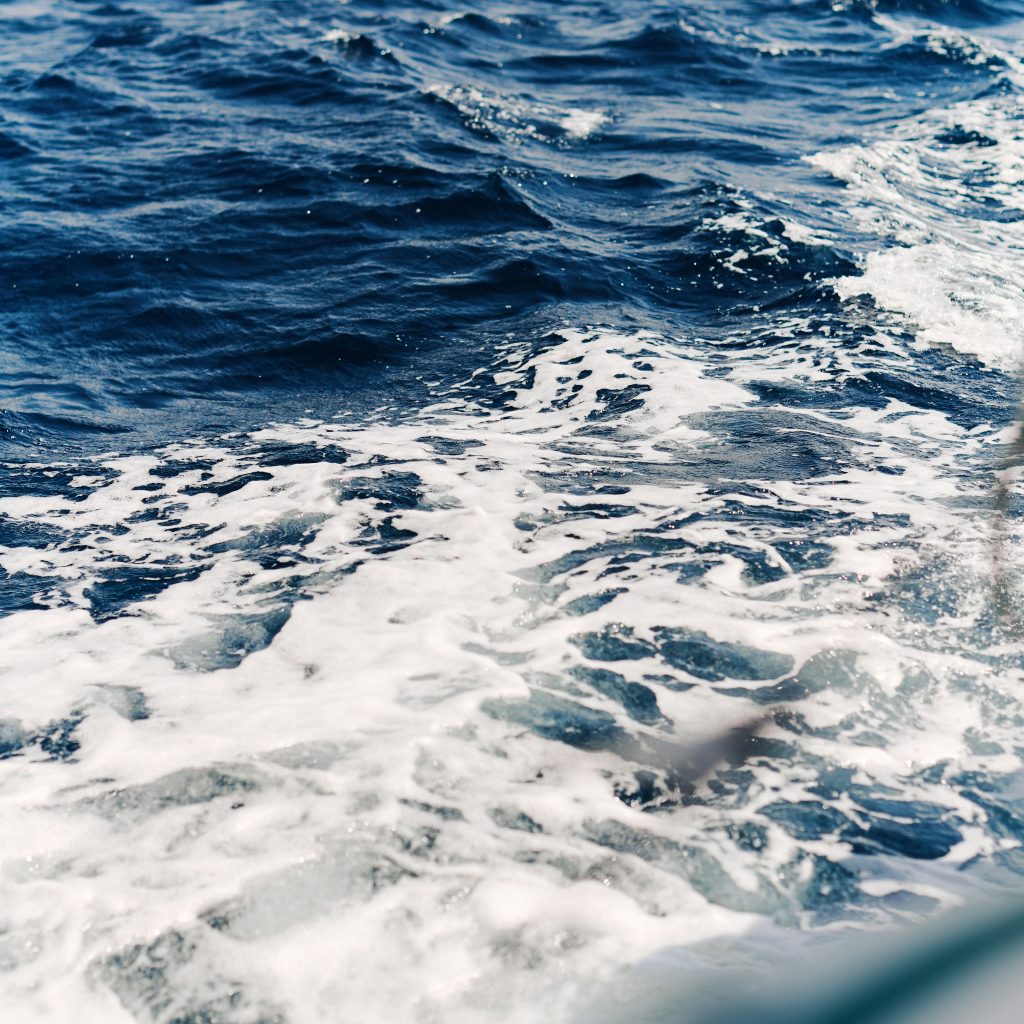Choppy sea conditions Lombok Strait crossing